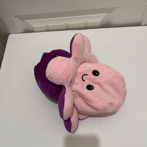TeeTurtle The Reversible Big Octopus Plush Show Your Mood 9" Pink and Purple - Picture 3 of 7